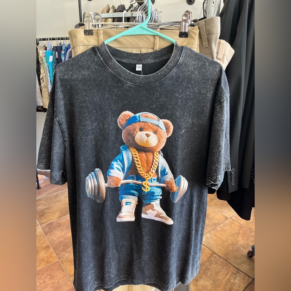 Graphic T-Shirt with Bear Design